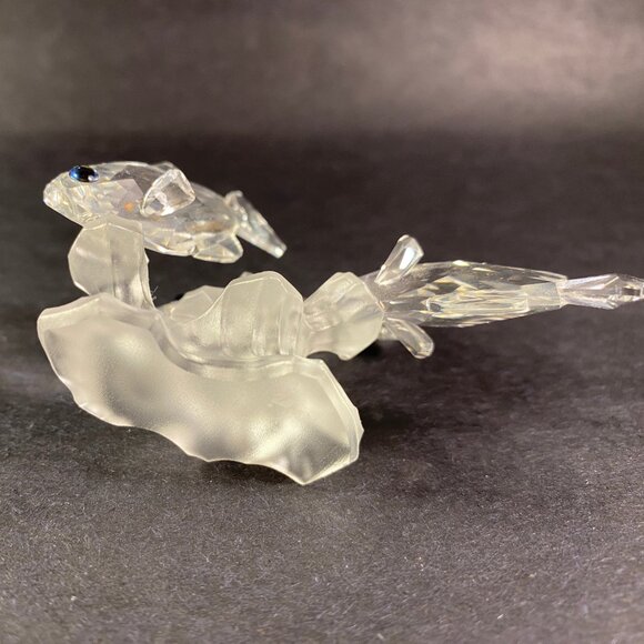 Swarovski beautiful Crystal 3 south sea Fishes , display mirror Retired- No Box - Picture 9 of 9